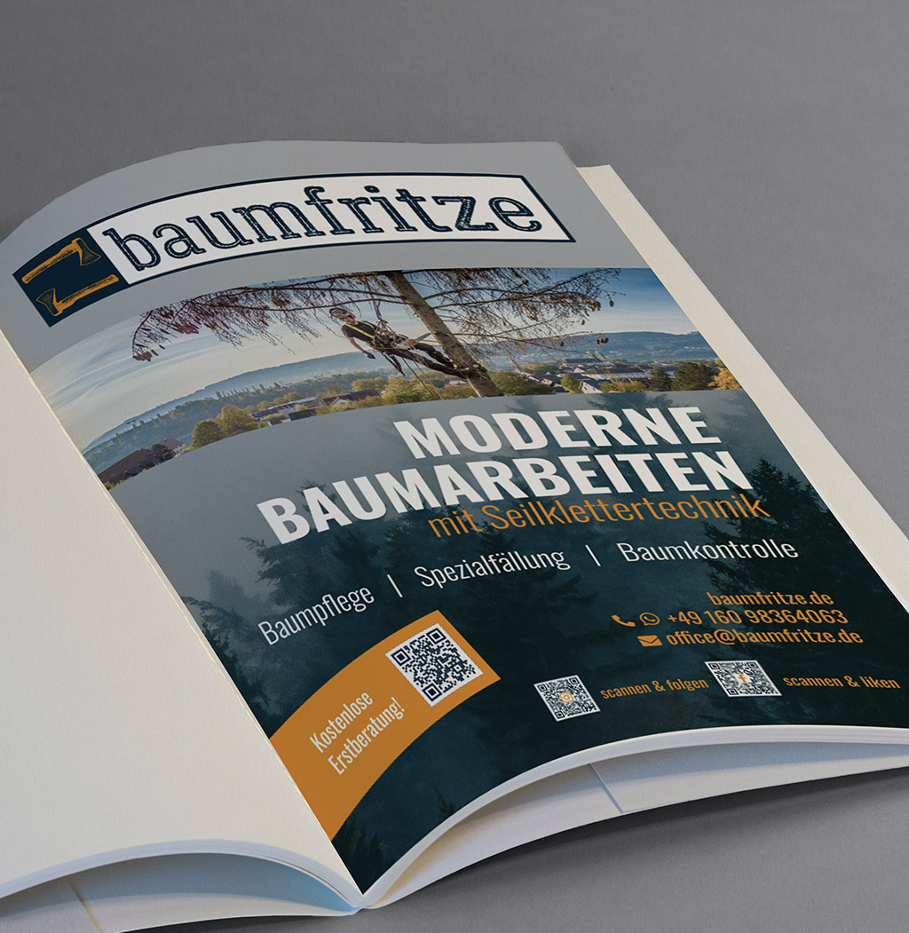 Baumfritze Anzeige Magazin